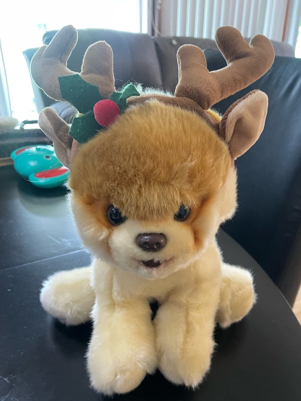 Gund Boo the World's Cutest Dog plush toy w Christmas reindeer antlers pup